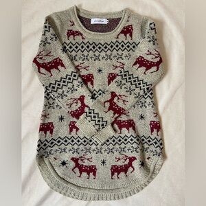 Shineflow long soft and cozy Christmas reindeer sweater size medium